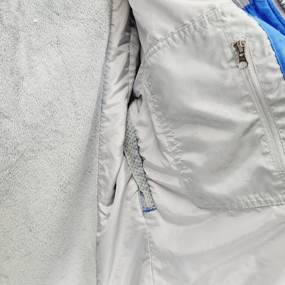 * Sims snowboarding medium jacket blue snowflake print zippers hidden pockets - Picture 12 of 13